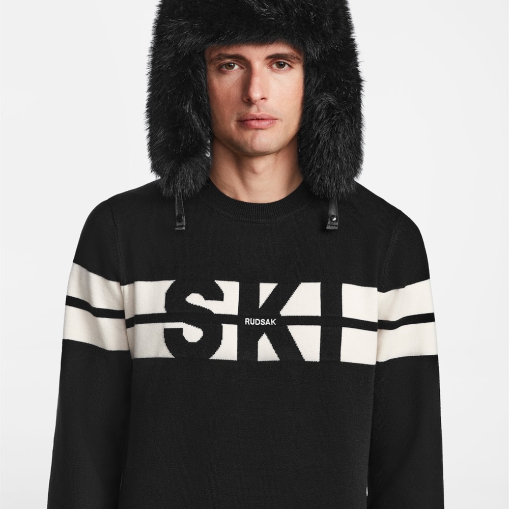 RUDSAK Black Faux Fur Winter Hat